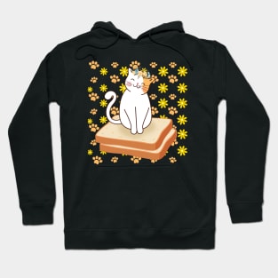 Cat Lovers Cat Flower Toast Hoodie